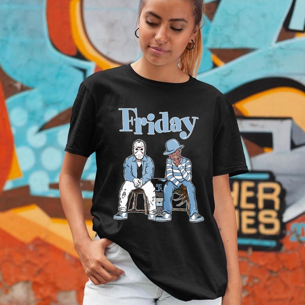 Friday Horror Sneaker Shirt Match Mid Ice Blue 1s, Jordan 1 Mid Ice Blue MKO T-Shirt Friday Horror Sneaker Shirt Match Mid Ice Blue 1s, Jordan 1 Mid Ice Blue MKO T-Shirt
