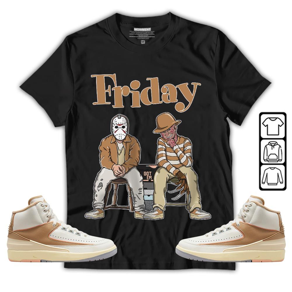 Friday Horror Sneaker Shirt Match Retro Craft 2s, Jordan 2 Craft MKO T-Shirt Friday Horror Sneaker Shirt Match Retro Craft 2s, Jordan 2 Craft MKO T-Shirt