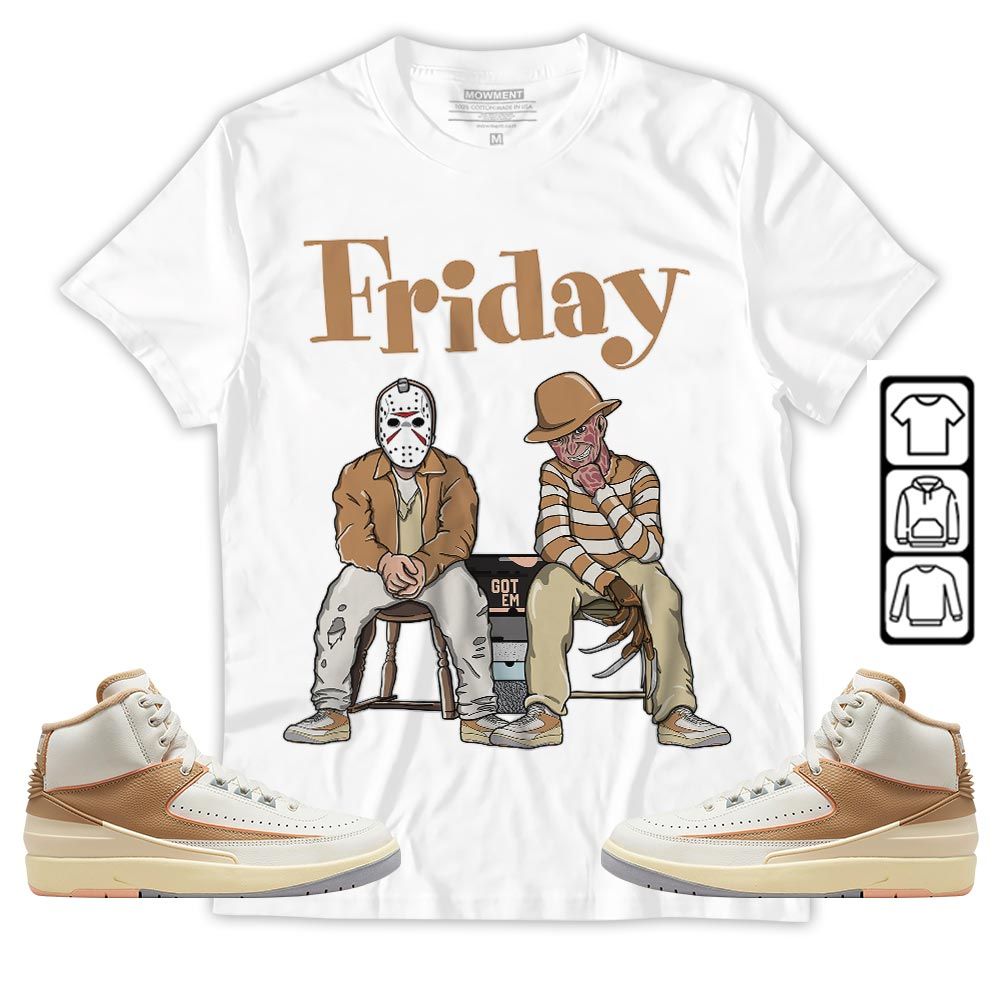 Friday Horror Sneaker Shirt Match Retro Craft 2s, Jordan 2 Craft MKO T-Shirt Friday Horror Sneaker Shirt Match Retro Craft 2s, Jordan 2 Craft MKO T-Shirt