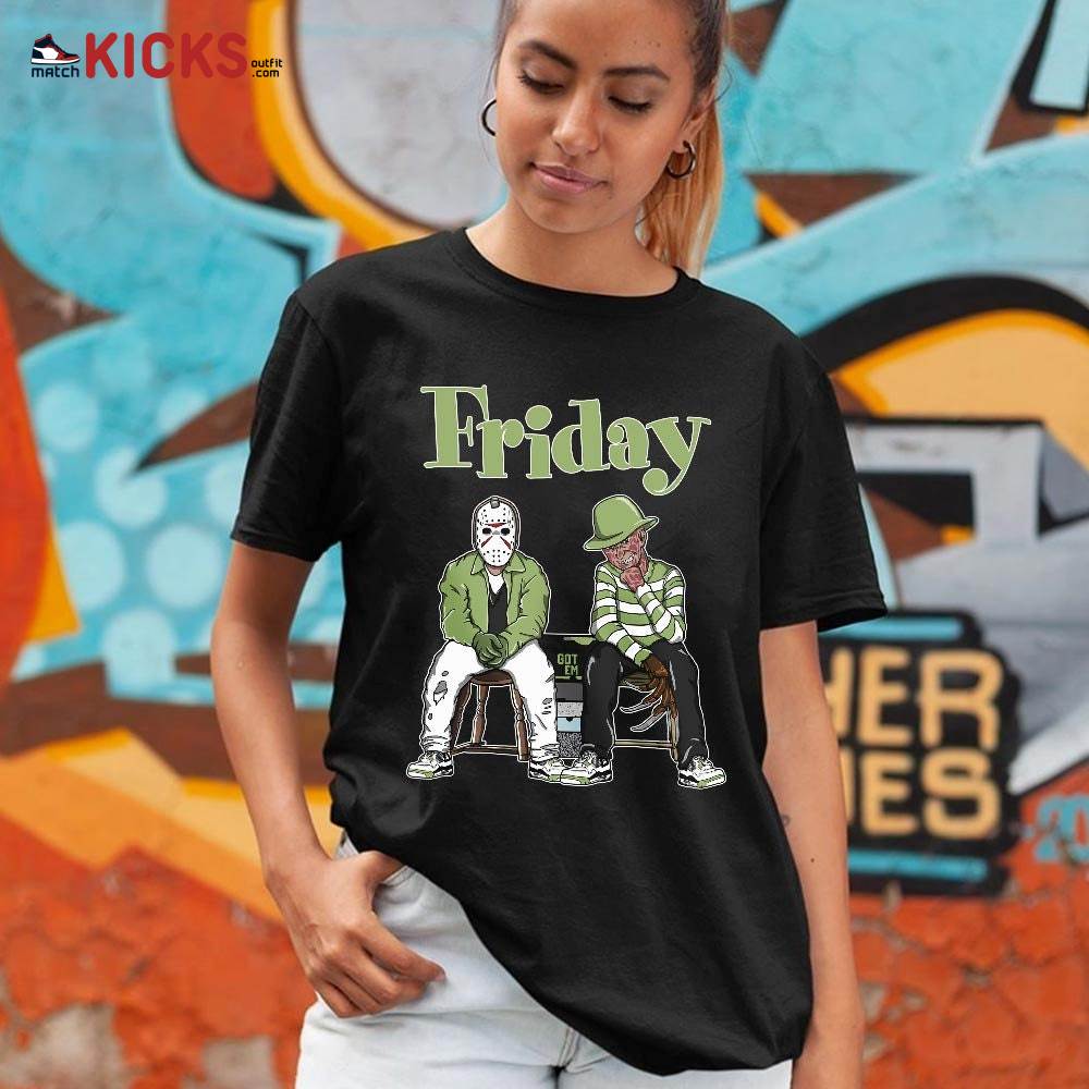 Friday Horror Sneaker Shirt Match Retro Oil Green 4s, Jordan 4 Oil Green MKO T-Shirt Friday Horror Sneaker Shirt Match Retro Oil Green 4s, Jordan 4 Oil Green MKO T-Shirt