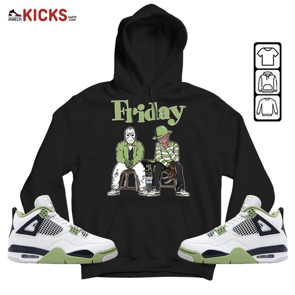 Friday Horror Sneaker Shirt Match Retro Oil Green 4s, Jordan 4 Oil Green MKO T-Shirt Friday Horror Sneaker Shirt Match Retro Oil Green 4s, Jordan 4 Oil Green MKO T-Shirt