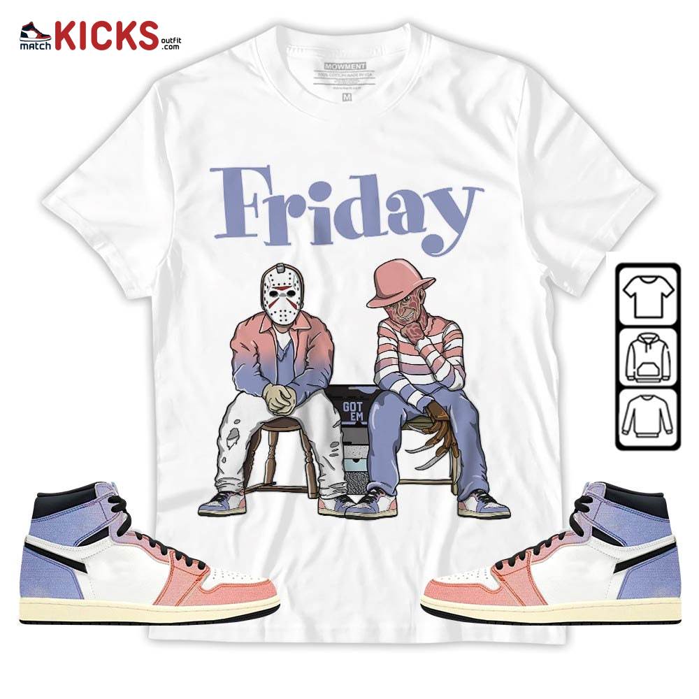 Friday Horror Sneaker Shirt Match Retro Skyline 1s, Jordan 1 High OG Skyline MKO Sweatshirt