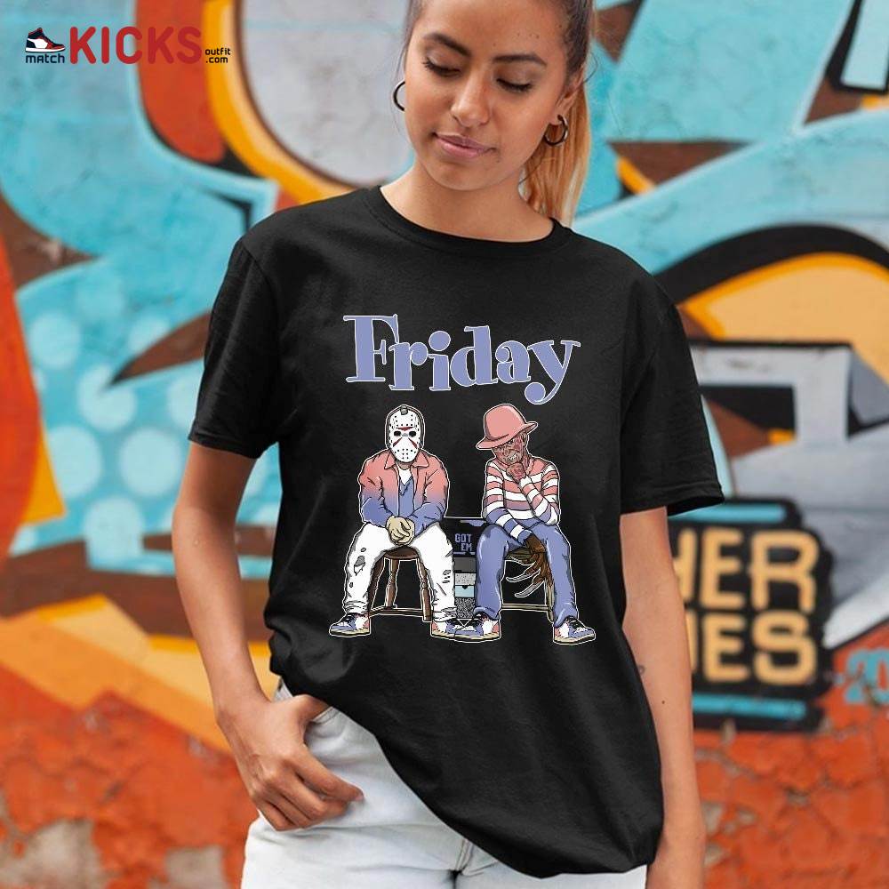 Friday Horror Sneaker Shirt Match Retro Skyline 1s, Jordan 1 High OG Skyline MKO T-Shirt Friday Horror Sneaker Shirt Match Retro Skyline 1s, Jordan 1 High OG Skyline MKO T-Shirt