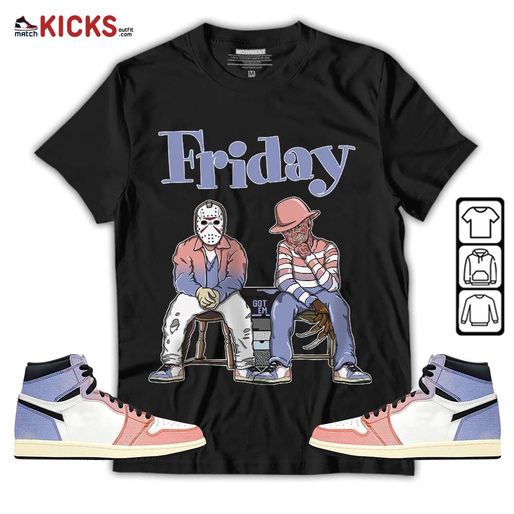 Friday Horror Sneaker Shirt Match Retro Skyline 1s, Jordan 1 High OG Skyline MKO T-Shirt Friday Horror Sneaker Shirt Match Retro Skyline 1s, Jordan 1 High OG Skyline MKO T-Shirt
