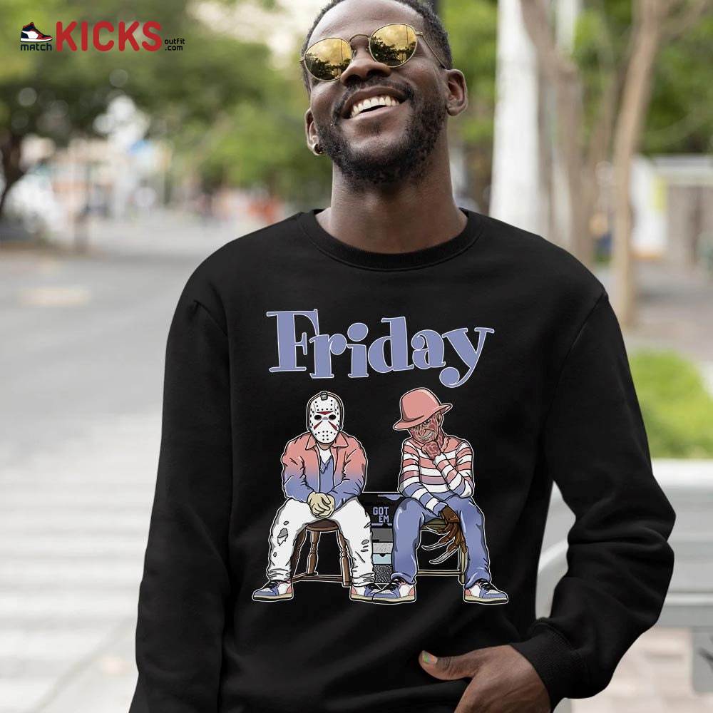 Friday Horror Sneaker Shirt Match Retro Skyline 1s, Jordan 1 High OG Skyline MKO T-Shirt Friday Horror Sneaker Shirt Match Retro Skyline 1s, Jordan 1 High OG Skyline MKO T-Shirt