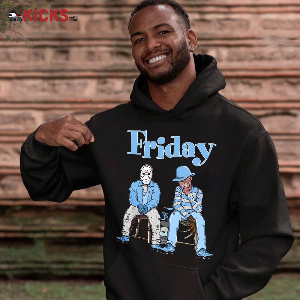Friday Horror Sneaker Shirt Match Retro University Blue 5s, Jordan 5 University Blue MKO T-Shirt Friday Horror Sneaker Shirt Match Retro University Blue 5s, Jordan 5 University Blue MKO T-Shirt