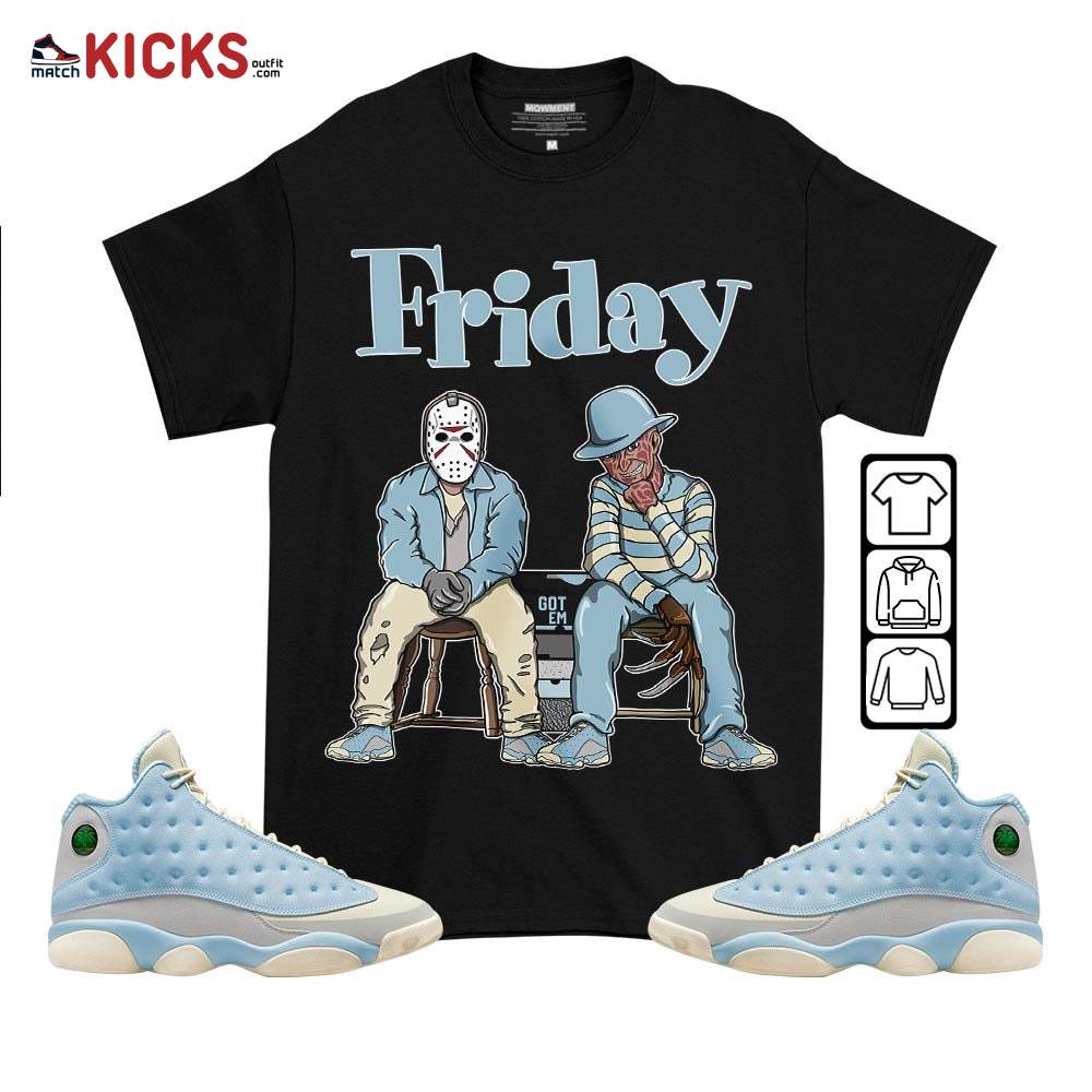 Friday Horror Sneaker Shirt Match SoleFly 13s, Jordan 13 Retro SoleFly MKO T-Shirt