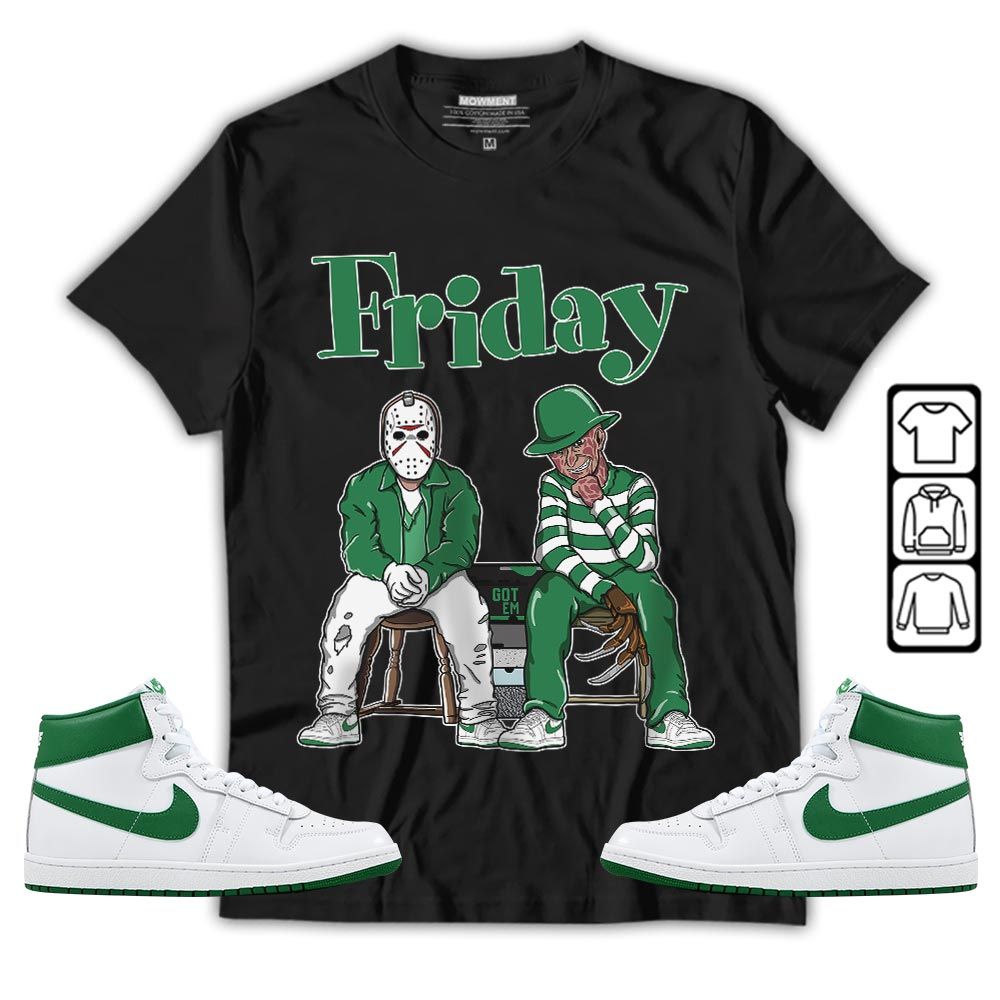 Friday Horror Sneaker Shirt Match SP Pine Green, Air Ship SP Pine Green MKO T-Shirt Friday Horror Sneaker Shirt Match SP Pine Green, Air Ship SP Pine Green MKO T-Shirt