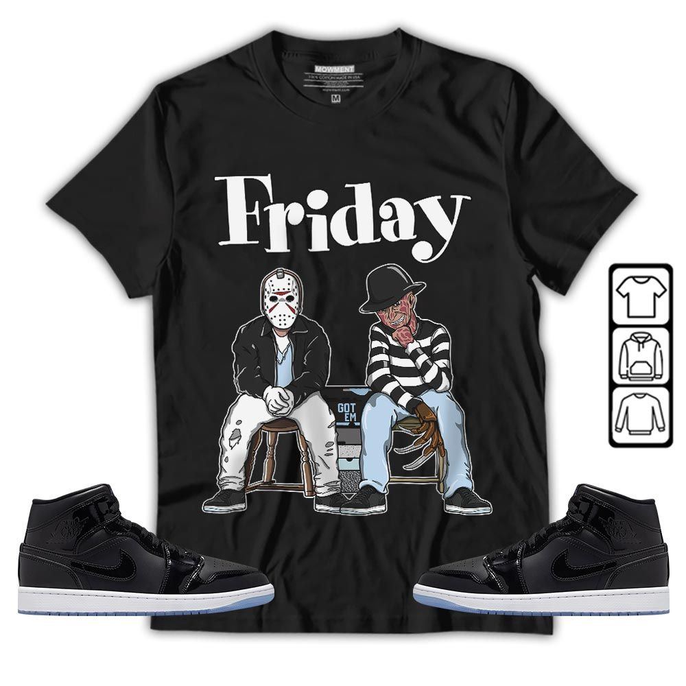 Friday Horror Sneaker Shirt Match Space Jam 1s, Jordan 1 Mid Space Jam MKO Sweatshirt