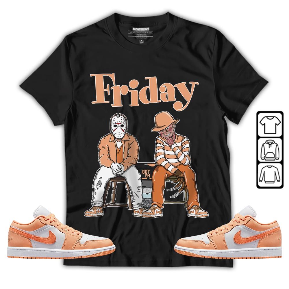 Friday Horror Sneaker Shirt Match Sunset Haze 1s, Jordan 1 Low Sunset Haze MKO T-Shirt Friday Horror Sneaker Shirt Match Sunset Haze 1s, Jordan 1 Low Sunset Haze MKO T-Shirt