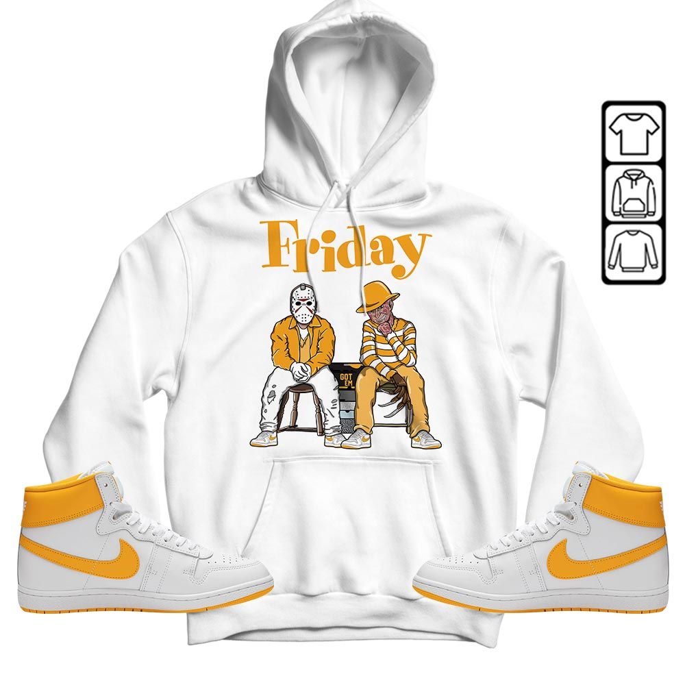 Friday Horror Sneaker Shirt Match University Gold, Ship SP University Gold MKO T-Shirt