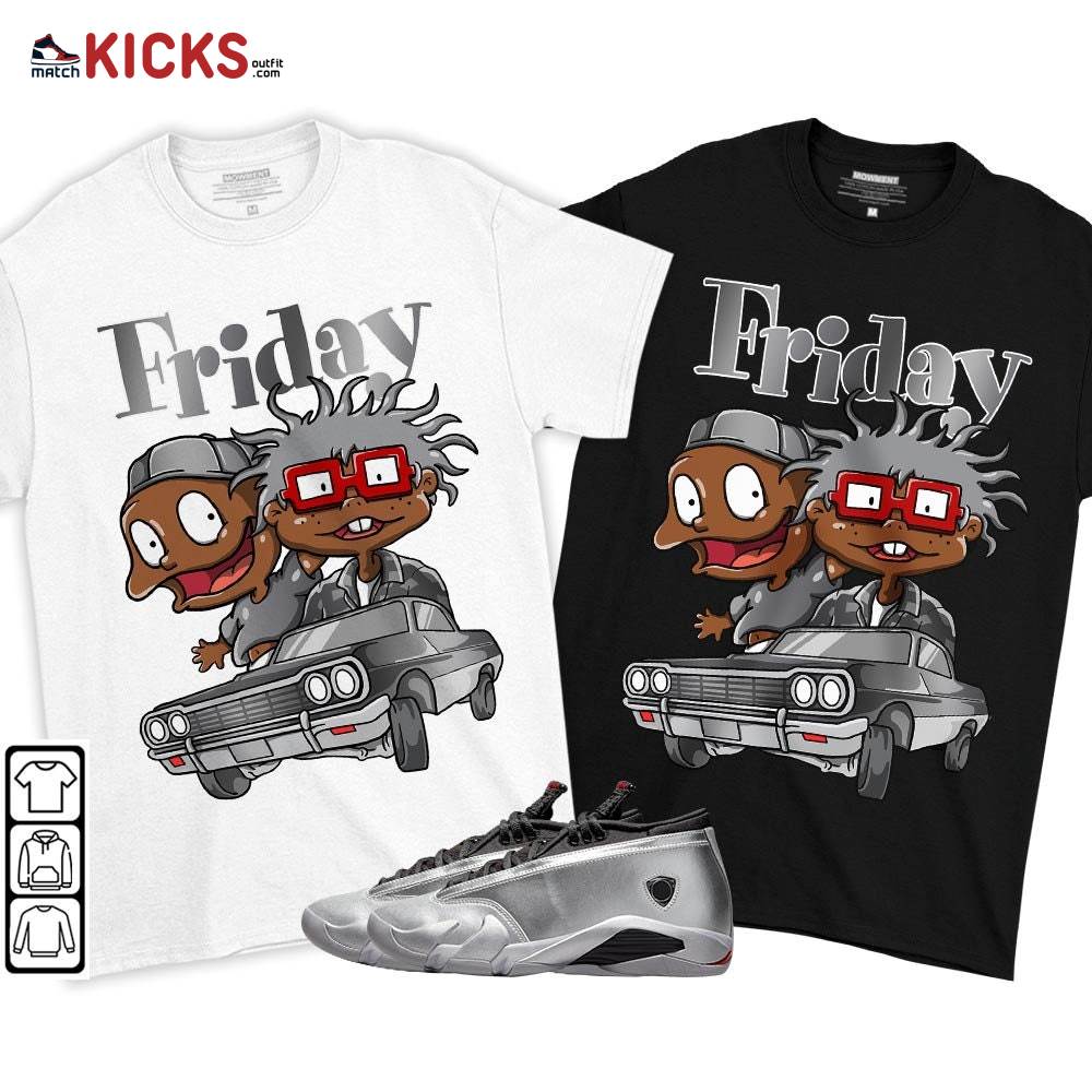 Friday Rugrats Sneaker Shirt Match 14 Low Metallic Silver, Jordan 14 Metallic Silver MKO T-Shirt