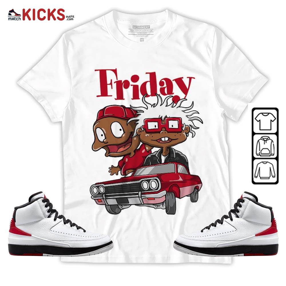 Friday Rugrats Sneaker Shirt Match 2 Chicago Varsity Red, Jordan Retro 2 Chicago MKO T-Shirt