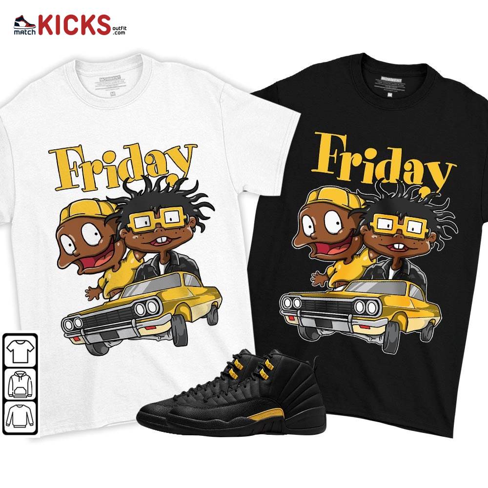 Friday Rugrats Sneaker Shirt Match Black Taxi 12s, Jordan 12 Retro Black Taxi MKO T-Shirt Friday Rugrats Sneaker Shirt Match Black Taxi 12s, Jordan 12 Retro Black Taxi MKO T-Shirt