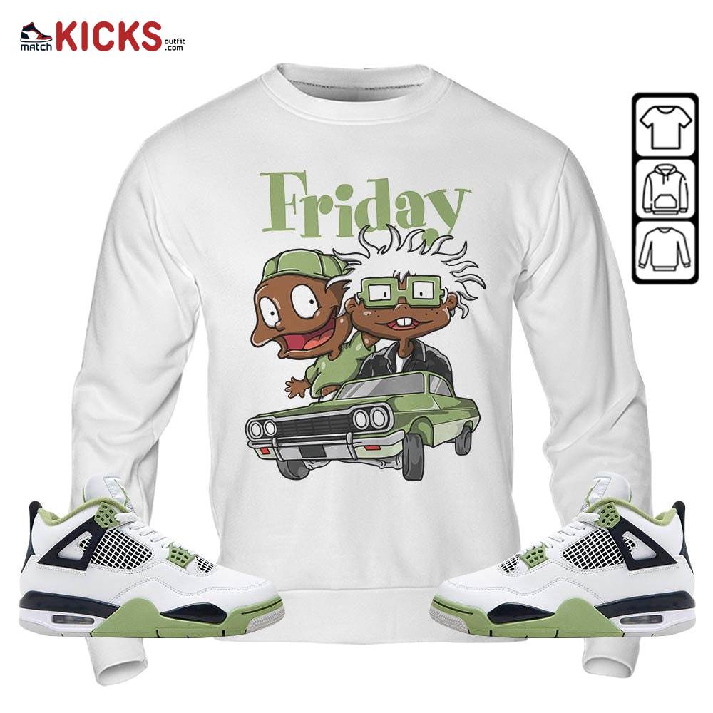 Friday Rugrats Sneaker Shirt Match Retro Oil Green 4s, Jordan 4 Oil Green MKO Sweatshirt Friday Rugrats Sneaker Shirt Match Retro Oil Green 4s, Jordan 4 Oil Green MKO Sweatshirt