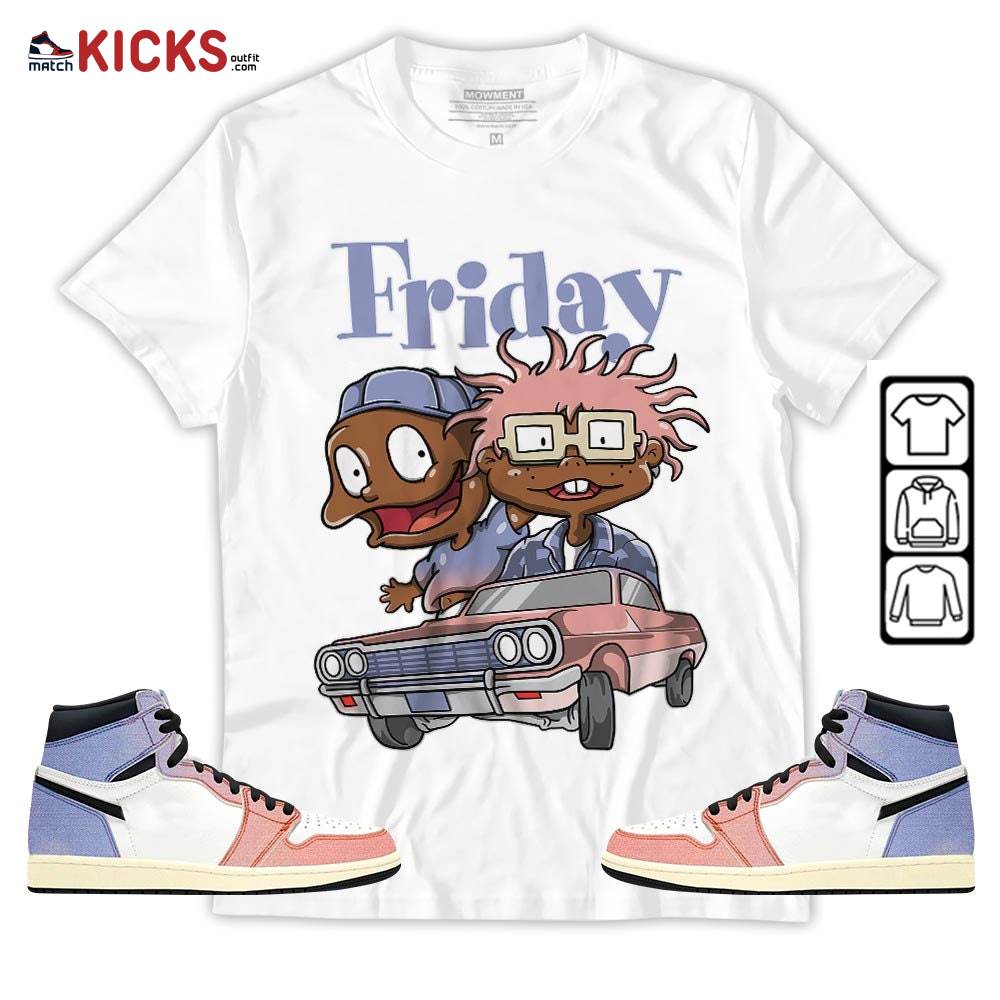 Friday Rugrats Sneaker Shirt Match Retro Skyline 1s, Jordan 1 High OG Skyline MKO Sweatshirt