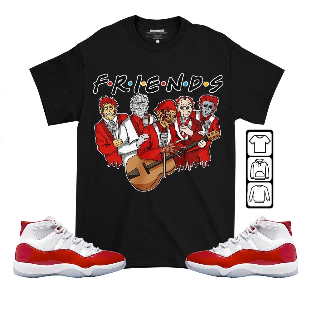 Friend Horror Drip Sneaker Shirt Match 11 Varsity Red, Jordan 11 Retro Cherry MKO T-Shirt
