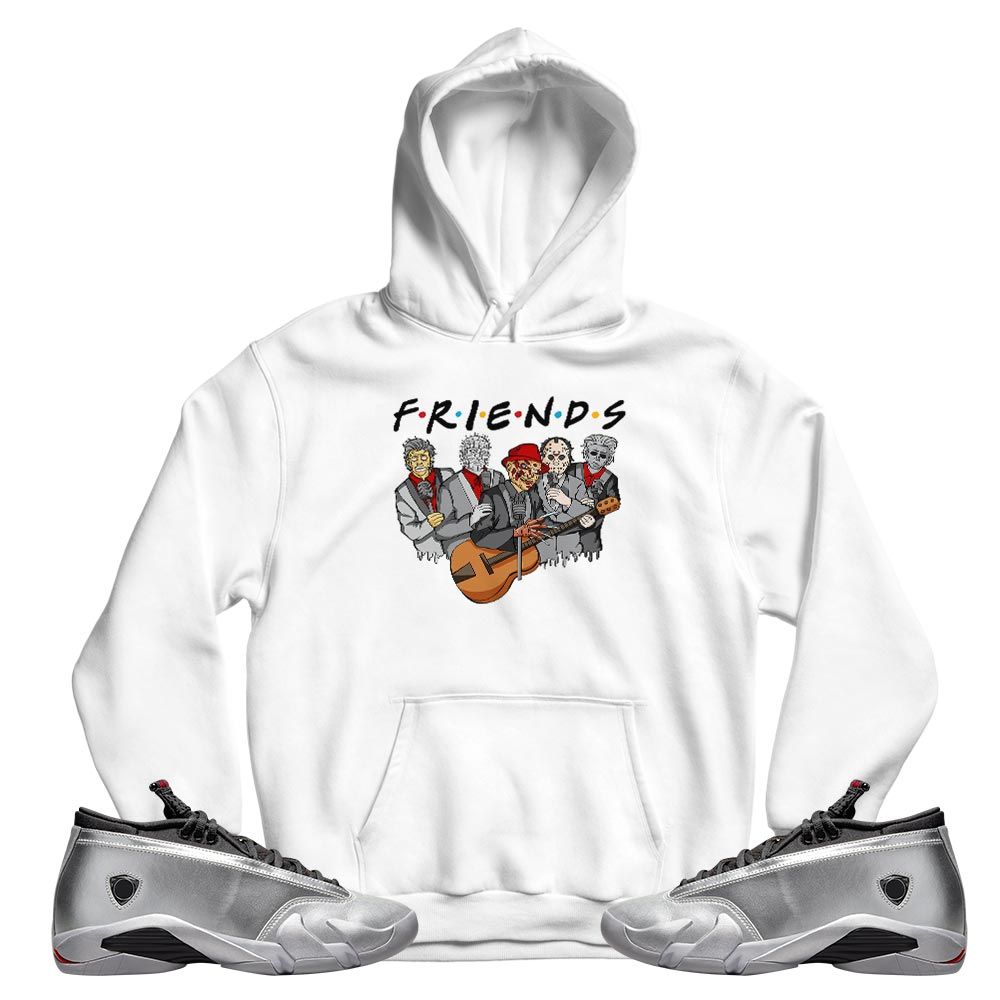 Friend Horror Drip Sneaker Shirt Match 14 Low Metallic Silver, Jordan 14 Metallic Silver MKO T-Shirt Friend Horror Drip Sneaker Shirt Match 14 Low Metallic Silver, Jordan 14 Metallic Silver MKO T-Shirt