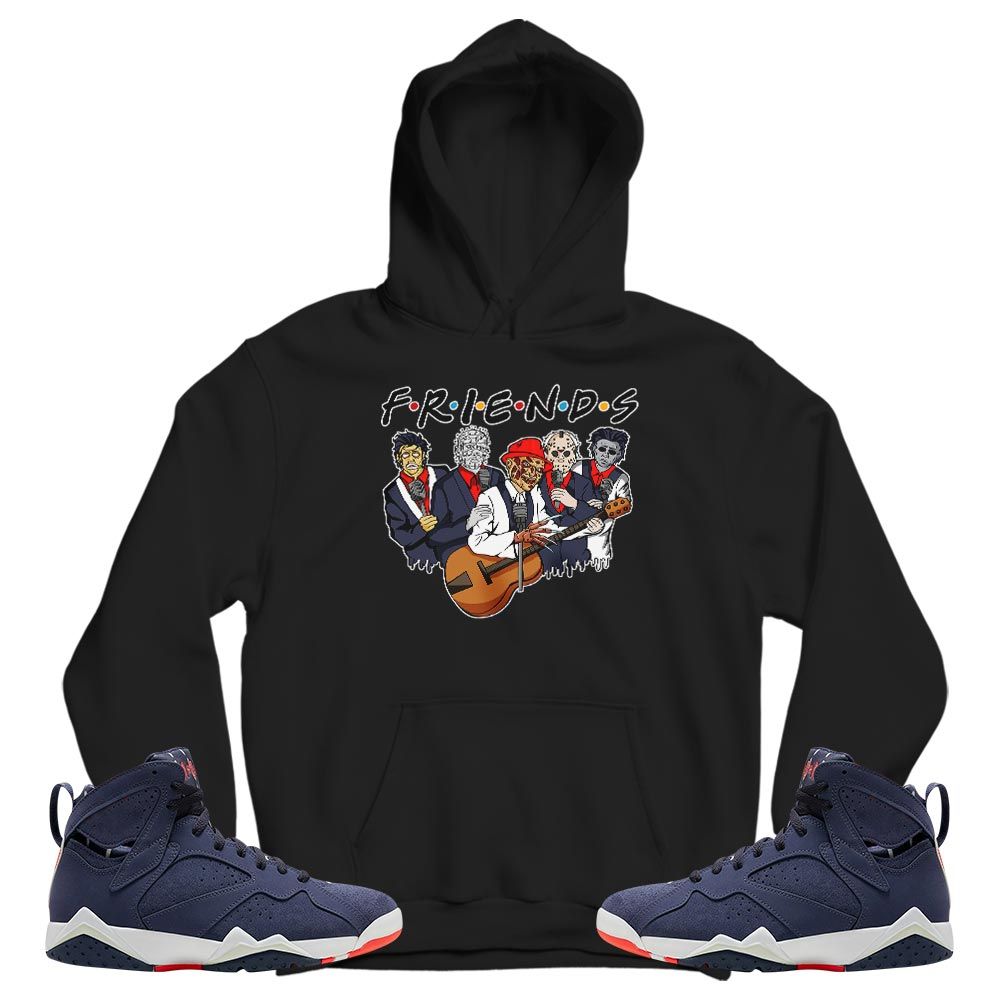 Friend Horror Drip Sneaker Shirt Match 7 Neutral Indigo, Jordan 7 Quai 54 MKO T-Shirt