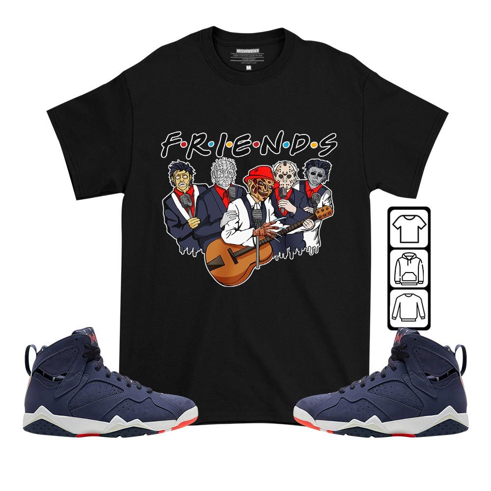 Friend Horror Drip Sneaker Shirt Match 7 Neutral Indigo, Jordan 7 Quai 54 MKO T-Shirt Friend Horror Drip Sneaker Shirt Match 7 Neutral Indigo, Jordan 7 Quai 54 MKO T-Shirt