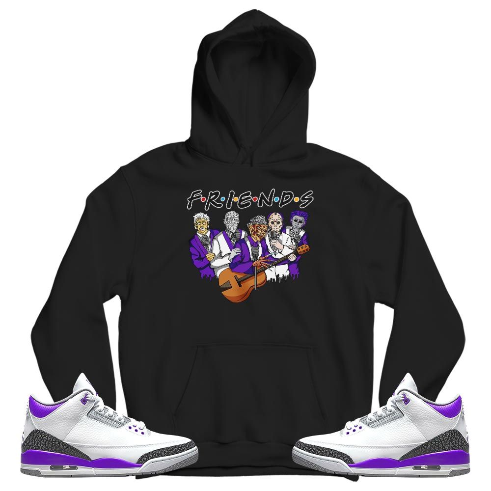 Friend Horror Drip Sneaker Shirt Match Dark Iris 3s, Jordan 3 Retro Dark Iris MKO T-Shirt