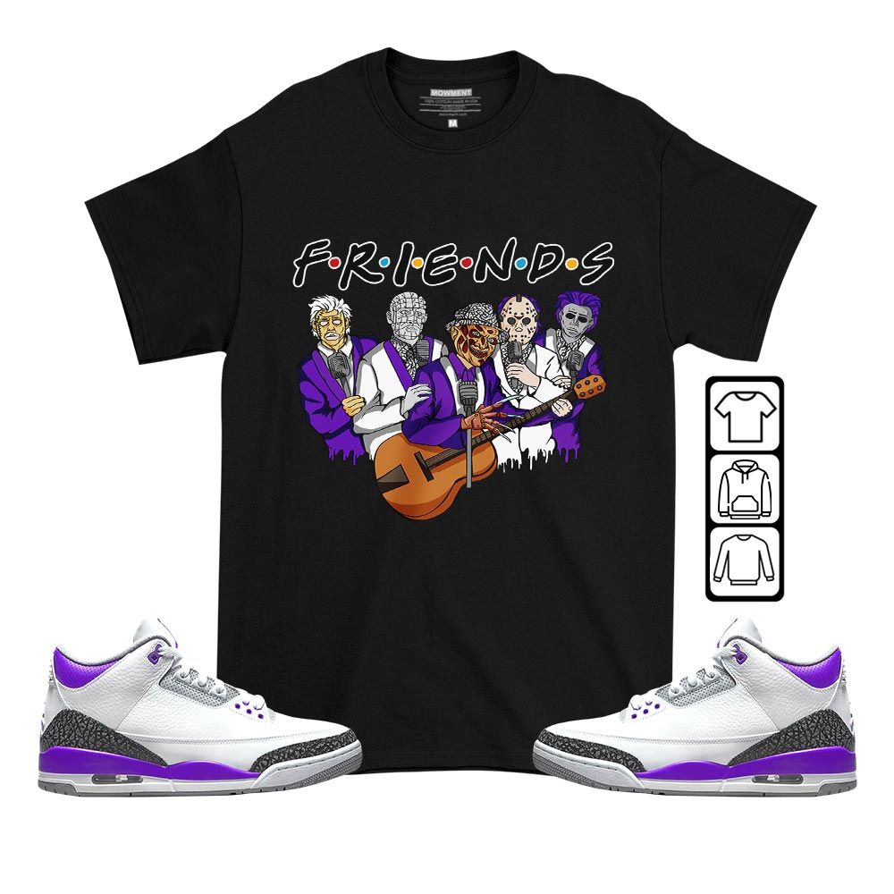 Friend Horror Drip Sneaker Shirt Match Dark Iris 3s, Jordan 3 Retro Dark Iris MKO T-Shirt Friend Horror Drip Sneaker Shirt Match Dark Iris 3s, Jordan 3 Retro Dark Iris MKO T-Shirt