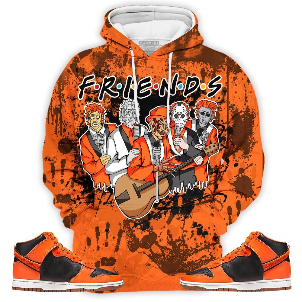 Friend Horror Drip Sneaker Shirt Match Dunk Black Orange, Dunk High Gs Safety Orange Hoodie Sweatshirt Tee All Over Print MKO Shirt Friend Horror Drip Sneaker Shirt Match Dunk Black Orange, Dunk High Gs Safety Orange Hoodie Sweatshirt Tee All Over Print MKO Shirt