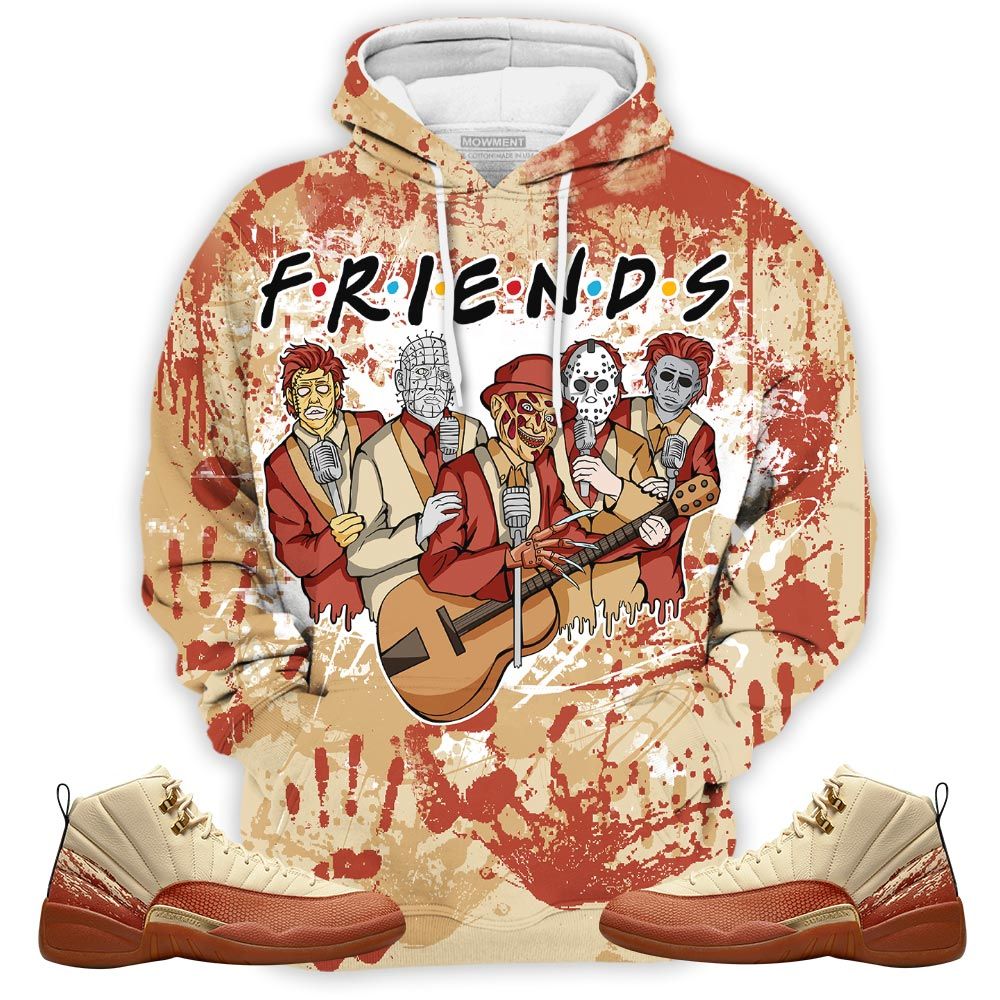 Friend Horror Drip Sneaker Shirt Match Eastside Golf 12S, Jordan 12 Retro Eastside Golf Hoodie Sweatshirt Tee All Over Print MKO Shirt