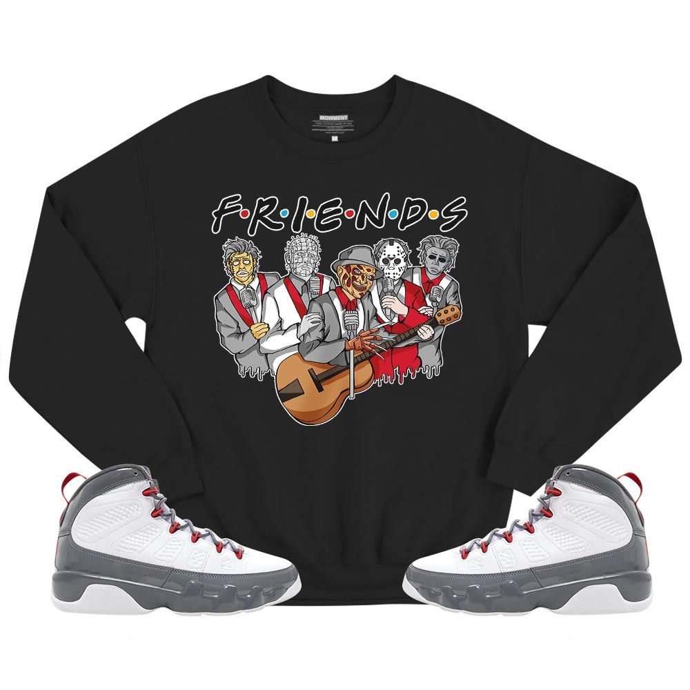 Friend Horror Drip Sneaker Shirt Match Fire Red 9s, Jordan 9 Retro Fire Red MKO T-Shirt Friend Horror Drip Sneaker Shirt Match Fire Red 9s, Jordan 9 Retro Fire Red MKO T-Shirt