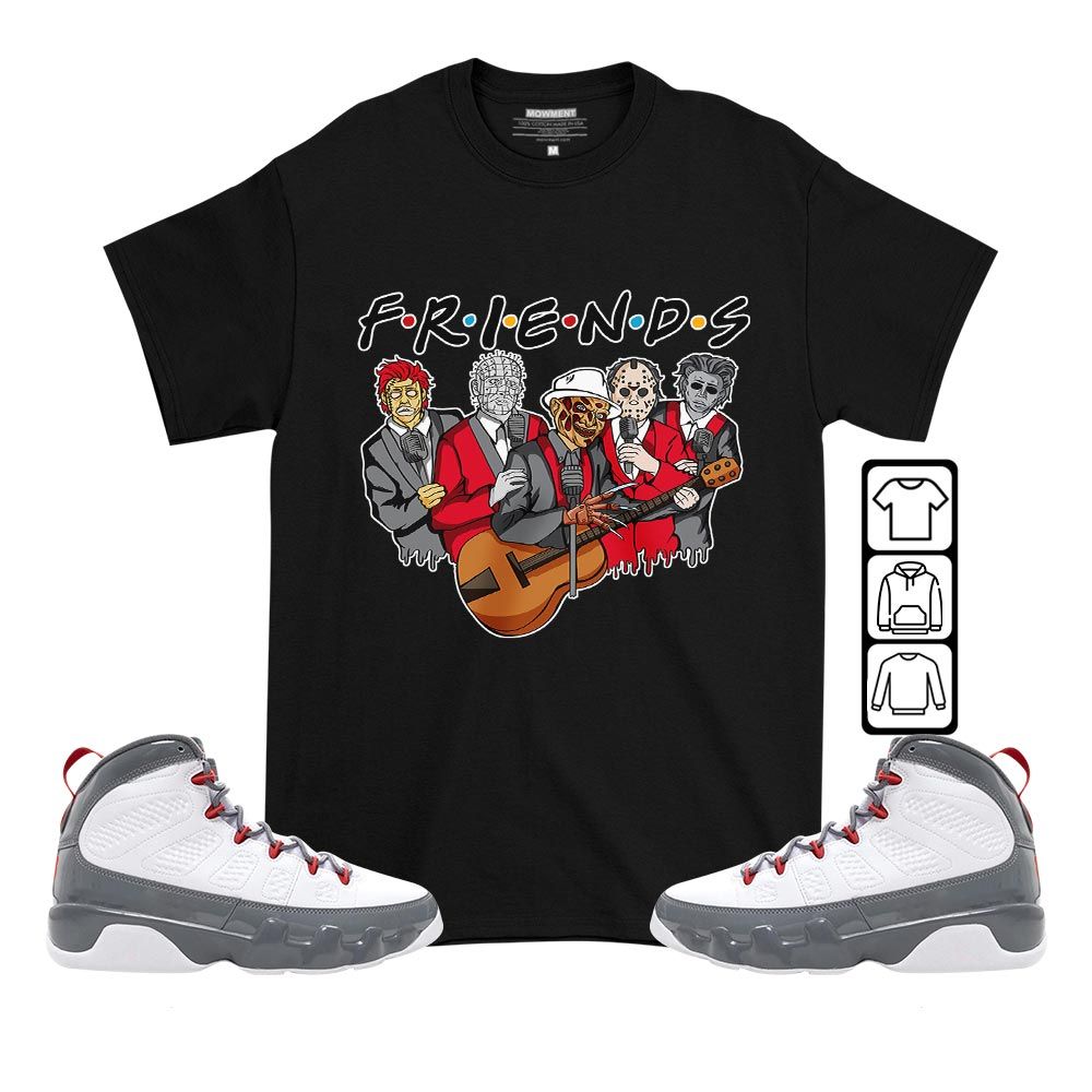 Friend Horror Drip Sneaker Shirt Match Fire Red 9s, Jordan 9 Retro Fire Red MKO T-Shirt