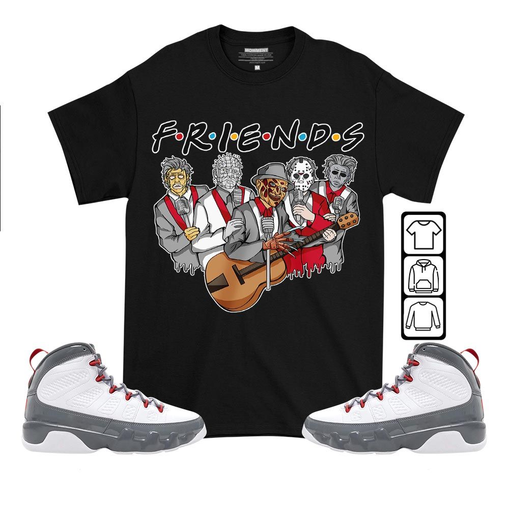 Friend Horror Drip Sneaker Shirt Match Fire Red 9s, Jordan 9 Retro Fire Red MKO T-Shirt Friend Horror Drip Sneaker Shirt Match Fire Red 9s, Jordan 9 Retro Fire Red MKO T-Shirt