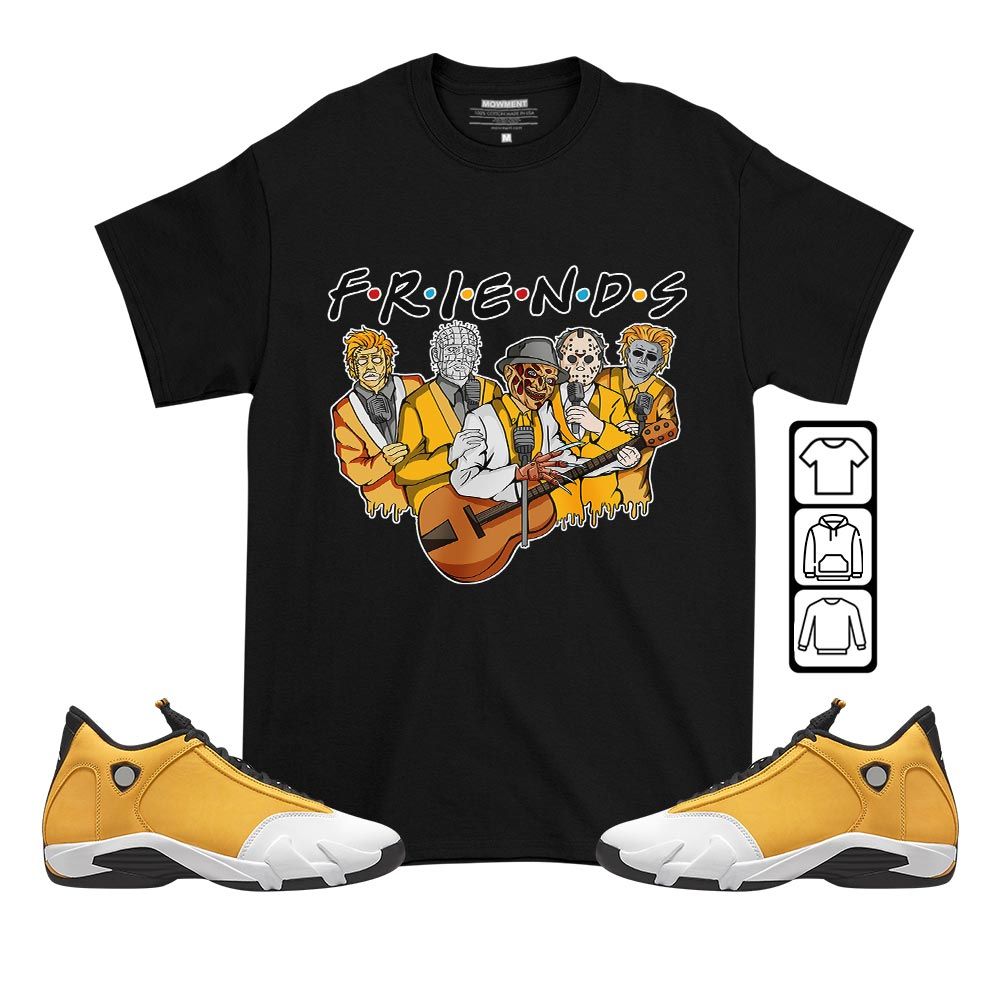 Friend Horror Drip Sneaker Shirt Match Light Ginger 14s, Jordan 14 Retro Light Ginger MKO T-Shirt Friend Horror Drip Sneaker Shirt Match Light Ginger 14s, Jordan 14 Retro Light Ginger MKO T-Shirt