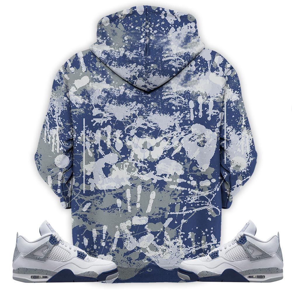 Friend Horror Drip Sneaker Shirt Match Midnight Navy 4S, Jordan 4 Retro Midnight Navy Hoodie Sweatshirt Tee All Over Print MKO Shirt
