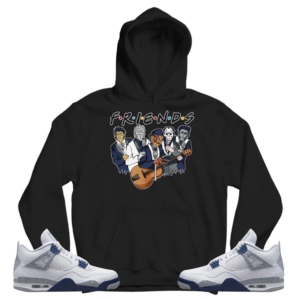Friend Horror Drip Sneaker Shirt Match Midnight Navy 4s, Jordan 4 Retro Midnight Navy MKO T-Shirt