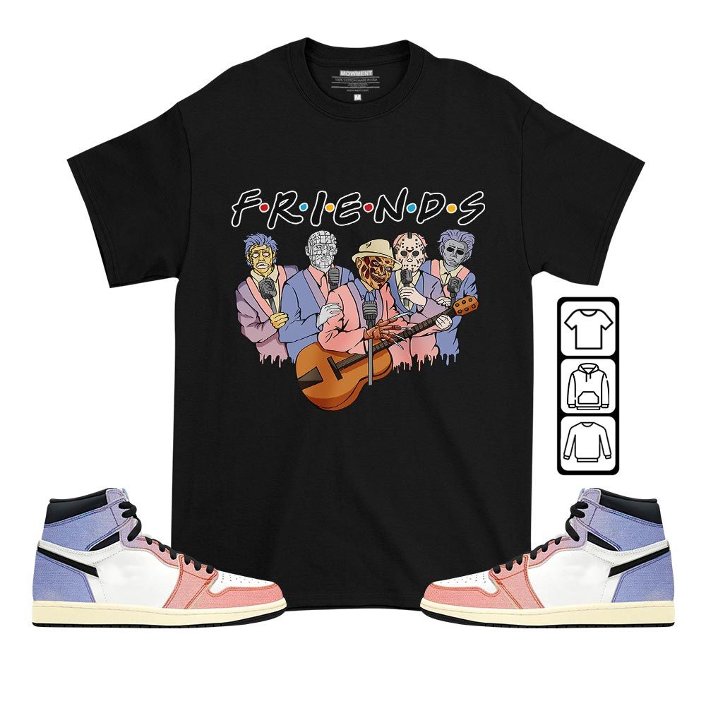 Friend Horror Drip Sneaker Shirt Match Retro Skyline 1s, Jordan 1 High OG Skyline MKO T-Shirt