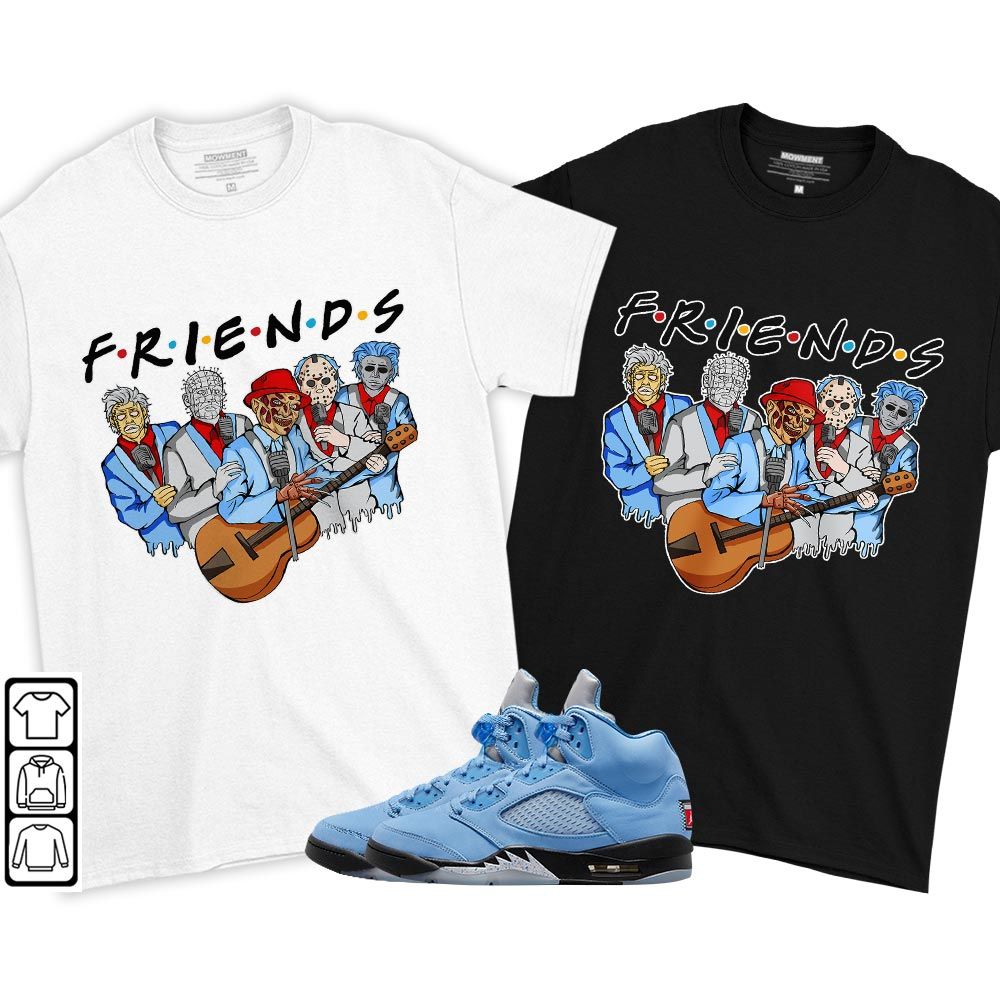 Friend Horror Drip Sneaker Shirt Match Retro University Blue 5s, Jordan 5 University Blue MKO T-Shirt Friend Horror Drip Sneaker Shirt Match Retro University Blue 5s, Jordan 5 University Blue MKO T-Shirt