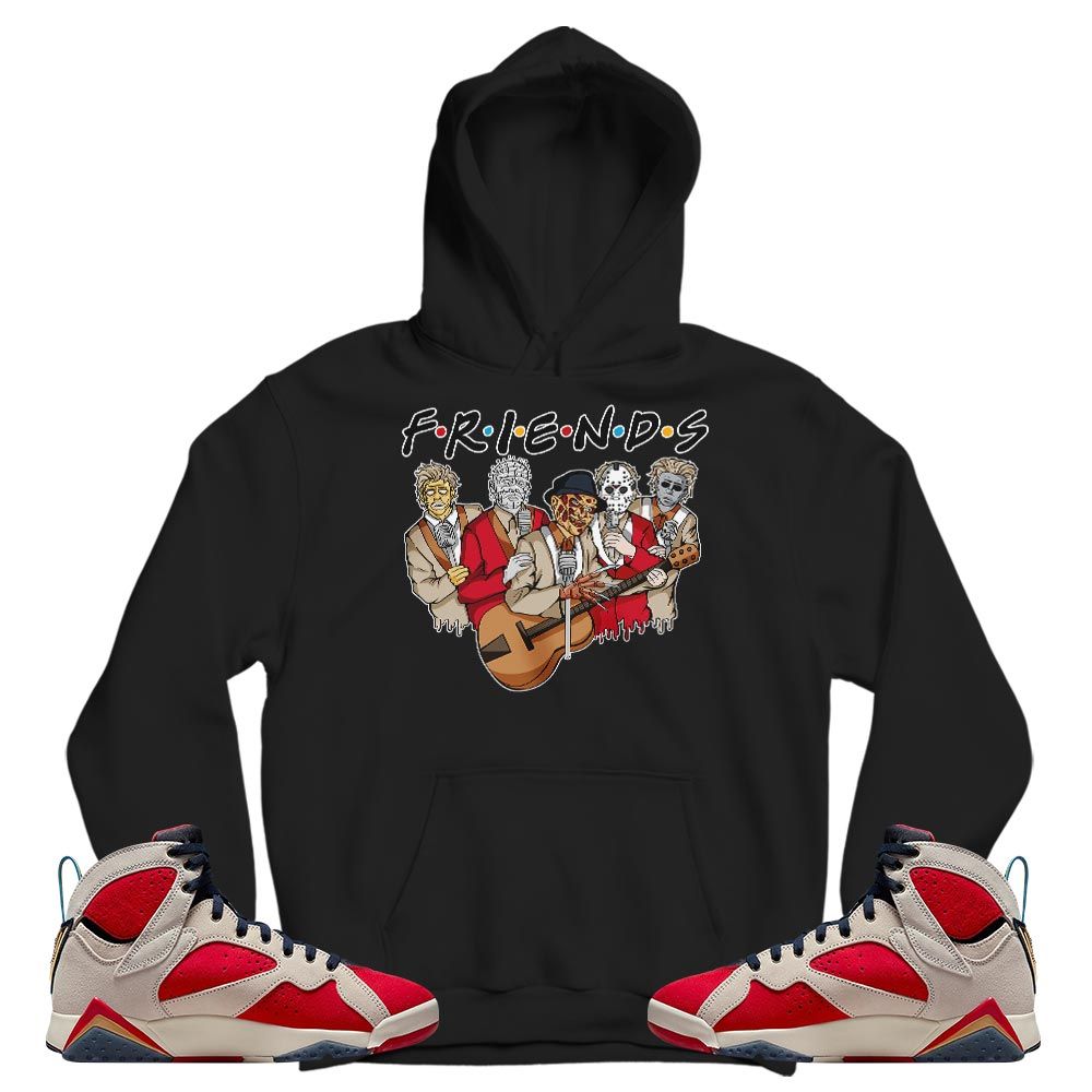 Friend Horror Drip Sneaker Shirt Match Trophy Room 7s, Jordan 7 Trophy Room MKO T-Shirt