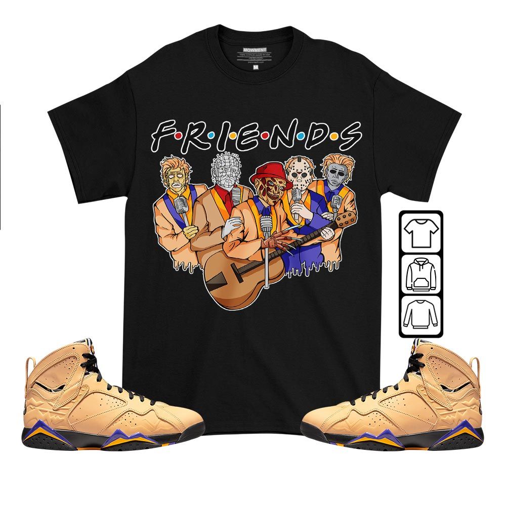 Friend Horror Drip Sneaker Shirt Match Vachetta Tan 7s, Jordan 7 SE Afrobeats MKO T-Shirt Friend Horror Drip Sneaker Shirt Match Vachetta Tan 7s, Jordan 7 SE Afrobeats MKO T-Shirt