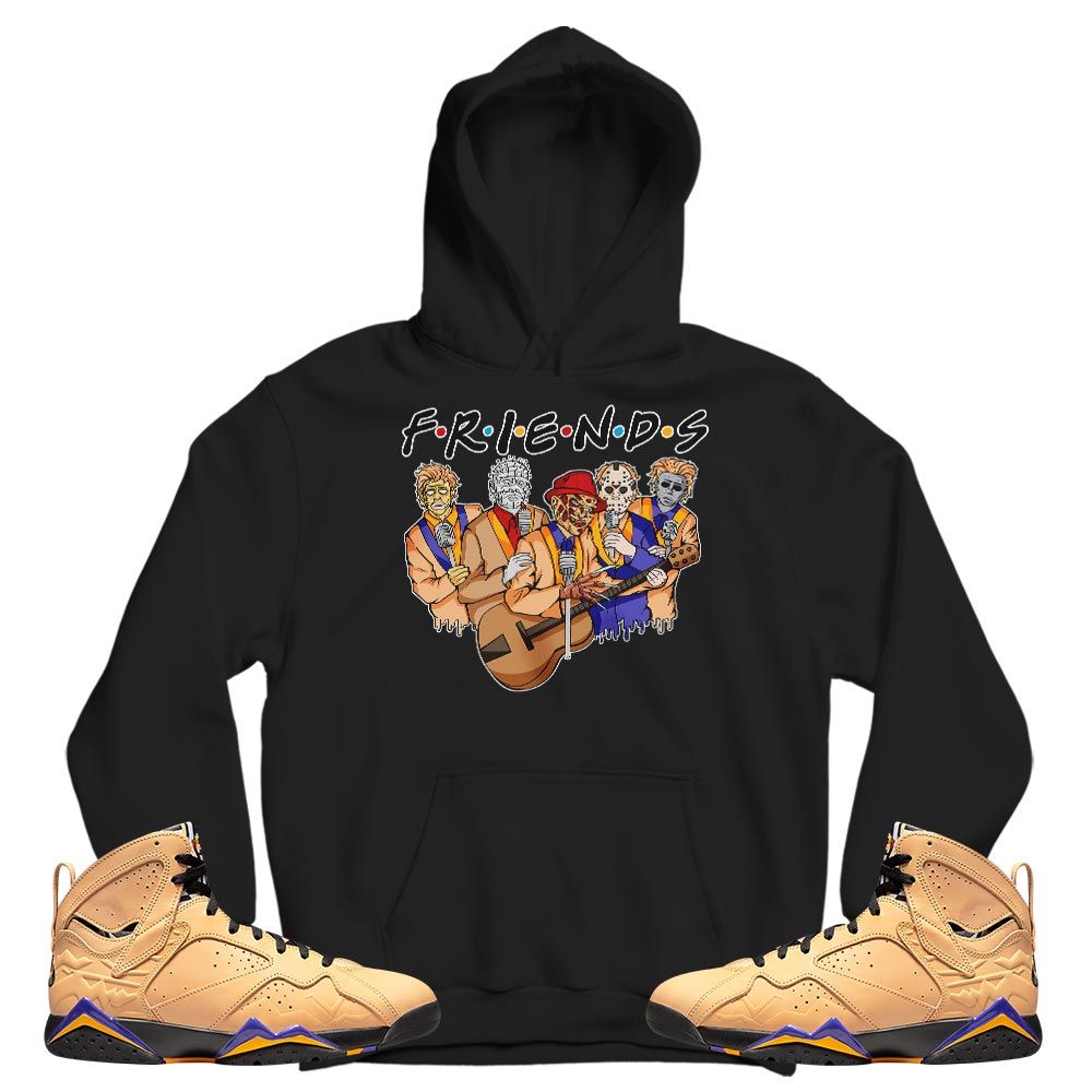 Friend Horror Drip Sneaker Shirt Match Vachetta Tan 7s, Jordan 7 SE Afrobeats MKO T-Shirt