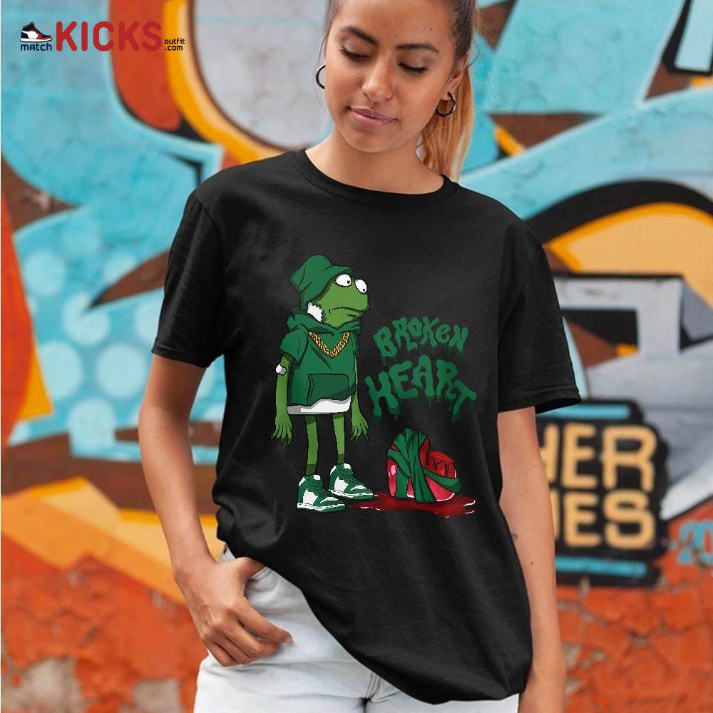Frog Broken Heart Sneaker Shirt Match High Gorge Green 1s, Jordan 1 Retro High Gorge Green MKO T-Shirt Frog Broken Heart Sneaker Shirt Match High Gorge Green 1s, Jordan 1 Retro High Gorge Green MKO T-Shirt