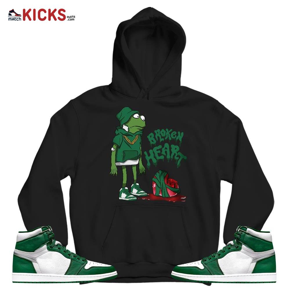 Frog Broken Heart Sneaker Shirt Match High Gorge Green 1s, Jordan 1 Retro High Gorge Green MKO T-Shirt Frog Broken Heart Sneaker Shirt Match High Gorge Green 1s, Jordan 1 Retro High Gorge Green MKO T-Shirt