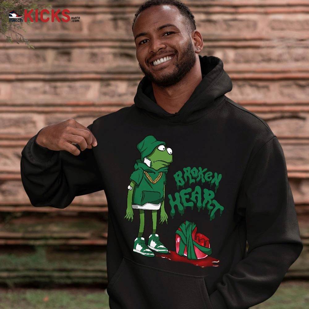 Frog Broken Heart Sneaker Shirt Match High Gorge Green 1s, Jordan 1 Retro High Gorge Green MKO T-Shirt Frog Broken Heart Sneaker Shirt Match High Gorge Green 1s, Jordan 1 Retro High Gorge Green MKO T-Shirt