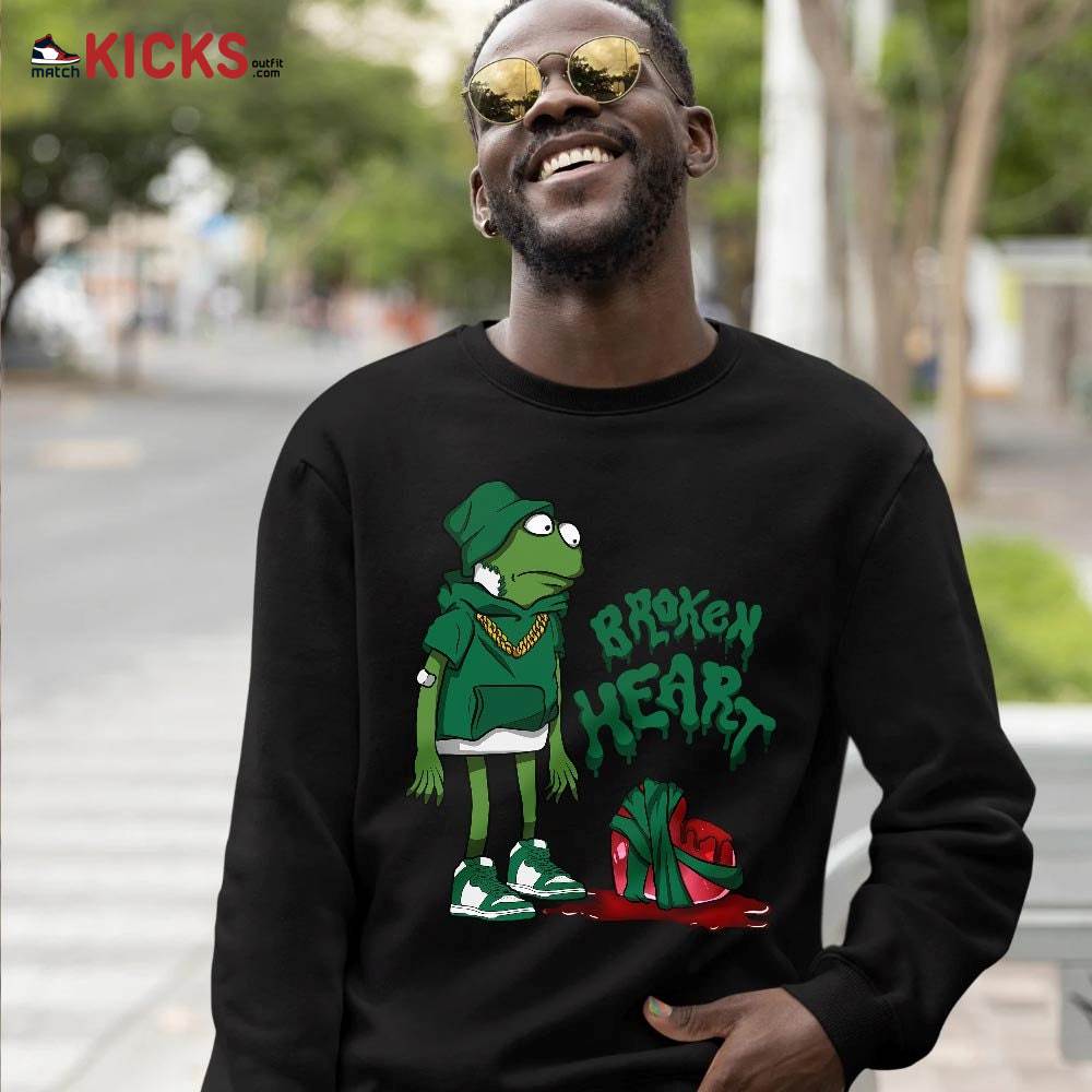 Frog Broken Heart Sneaker Shirt Match High Gorge Green 1s, Jordan 1 Retro High Gorge Green MKO T-Shirt Frog Broken Heart Sneaker Shirt Match High Gorge Green 1s, Jordan 1 Retro High Gorge Green MKO T-Shirt
