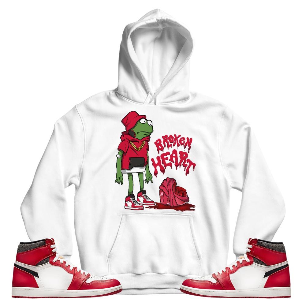 Frog Broken Heart Sneaker Shirt Match High OG Chicago 1s, Jordan 1 Lost Found Chicago MKO T-Shirt Frog Broken Heart Sneaker Shirt Match High OG Chicago 1s, Jordan 1 Lost Found Chicago MKO T-Shirt