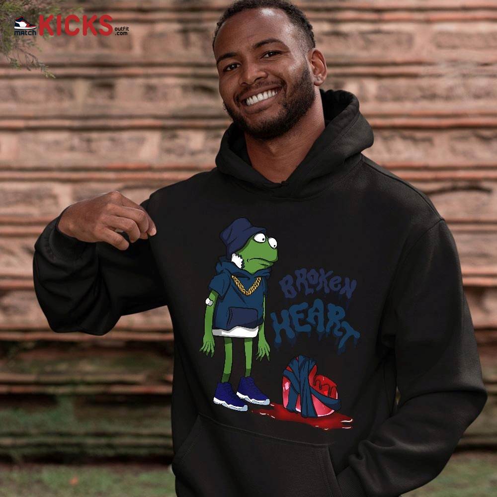 Frog Broken Heart Sneaker Shirt Match Midnight Navy 11s, Jordan 11 Retro Midnight Navy MKO T-Shirt Frog Broken Heart Sneaker Shirt Match Midnight Navy 11s, Jordan 11 Retro Midnight Navy MKO T-Shirt