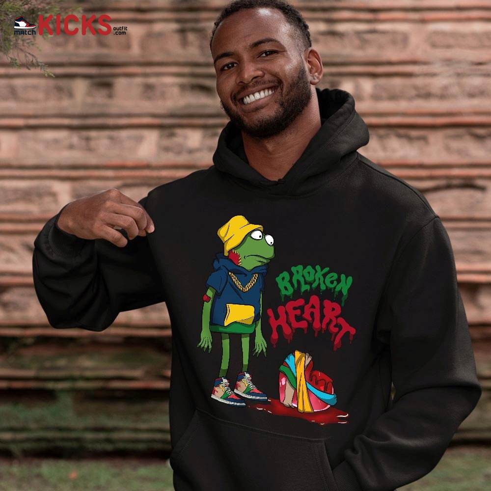 Frog Broken Heart Sneaker Shirt Match Multi Color 2022 1s, Jordan 1 Mid Multi Color 2022 MKO T-Shirt Frog Broken Heart Sneaker Shirt Match Multi Color 2022 1s, Jordan 1 Mid Multi Color 2022 MKO T-Shirt
