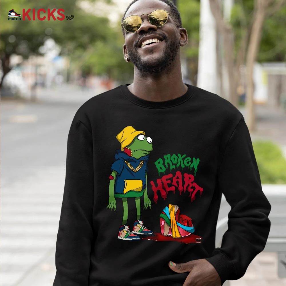 Frog Broken Heart Sneaker Shirt Match Multi Color 2022 1s, Jordan 1 Mid Multi Color 2022 MKO T-Shirt Frog Broken Heart Sneaker Shirt Match Multi Color 2022 1s, Jordan 1 Mid Multi Color 2022 MKO T-Shirt