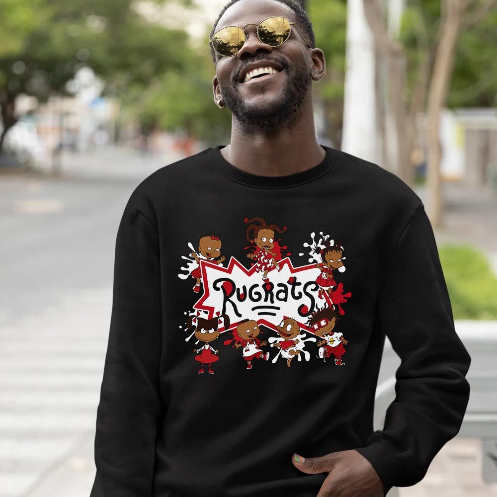 Funny Cartoon 90s Kids Melanin Sneaker Shirt Match 2 Chicago Varsity Red, Jordan Retro 2 Chicago MKO T-Shirt Funny Cartoon 90s Kids Melanin Sneaker Shirt Match 2 Chicago Varsity Red, Jordan Retro 2 Chicago MKO T-Shirt