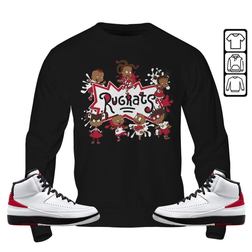 Funny Cartoon 90s Kids Melanin Sneaker Shirt Match 2 Chicago Varsity Red, Jordan Retro 2 Chicago MKO T-Shirt Funny Cartoon 90s Kids Melanin Sneaker Shirt Match 2 Chicago Varsity Red, Jordan Retro 2 Chicago MKO T-Shirt