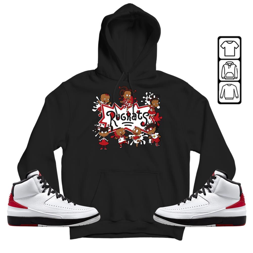Funny Cartoon 90s Kids Melanin Sneaker Shirt Match 2 Chicago Varsity Red, Jordan Retro 2 Chicago MKO T-Shirt Funny Cartoon 90s Kids Melanin Sneaker Shirt Match 2 Chicago Varsity Red, Jordan Retro 2 Chicago MKO T-Shirt